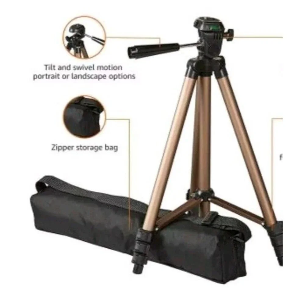 Tripod Lightweight Camera Mount Stand with Bag 44-inch 360 degree swiveling